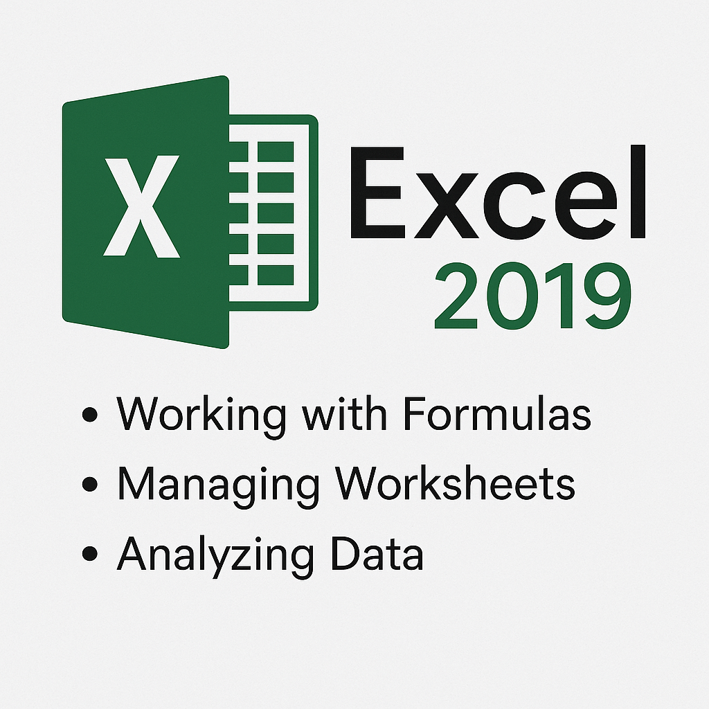 Complete Self Guided Course for Microsoft Excel 2019 User on Both Windows & Mac