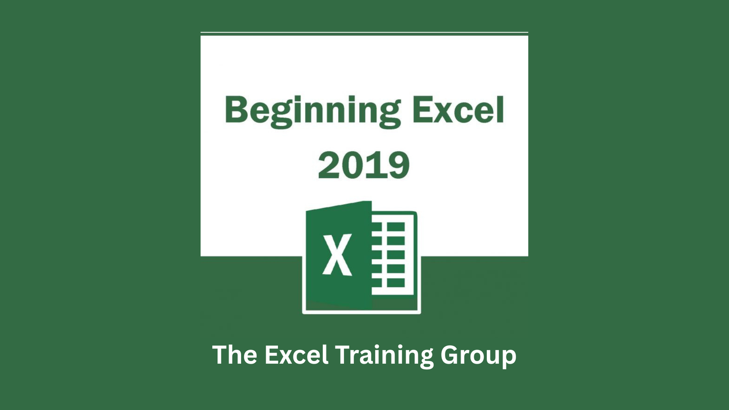 Complete Self Guided Course for Microsoft Excel 2019 User on Both Windows & Mac